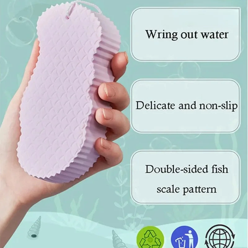 Soft Exfoliating Bath Sponge Body Scrub Shower Brush Cleansing Pad Exfoliating Brush Body to Remove Dead Skin Bath Products