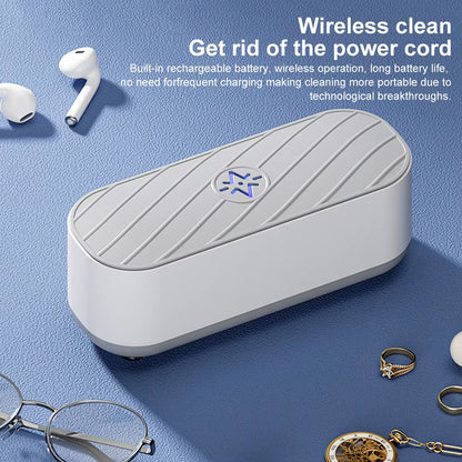 Ultrasonic Cleaner Washer USB Charging/Battery Portable Jewelry Necklace Glasses Watch Cleaner Box Automatic Washing Machine