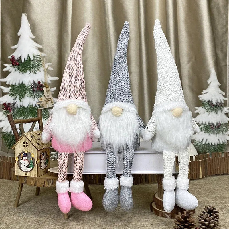 Handmade Swedish Christmas Santa Gnome Plush Doll Holiday Figurines Toy Xmas Home Ornaments Christmas Decoration