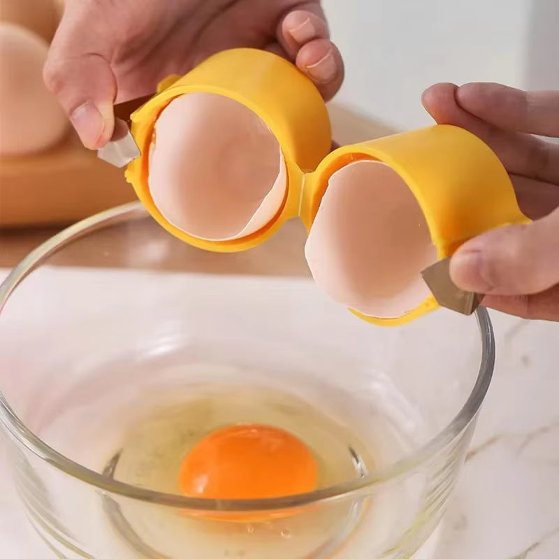 Egg Shell Opener Easy to Clean Mini Home Kitchen Egg Opener Stainless Steel Kitchen Baked Eggs Open-Shell Separator